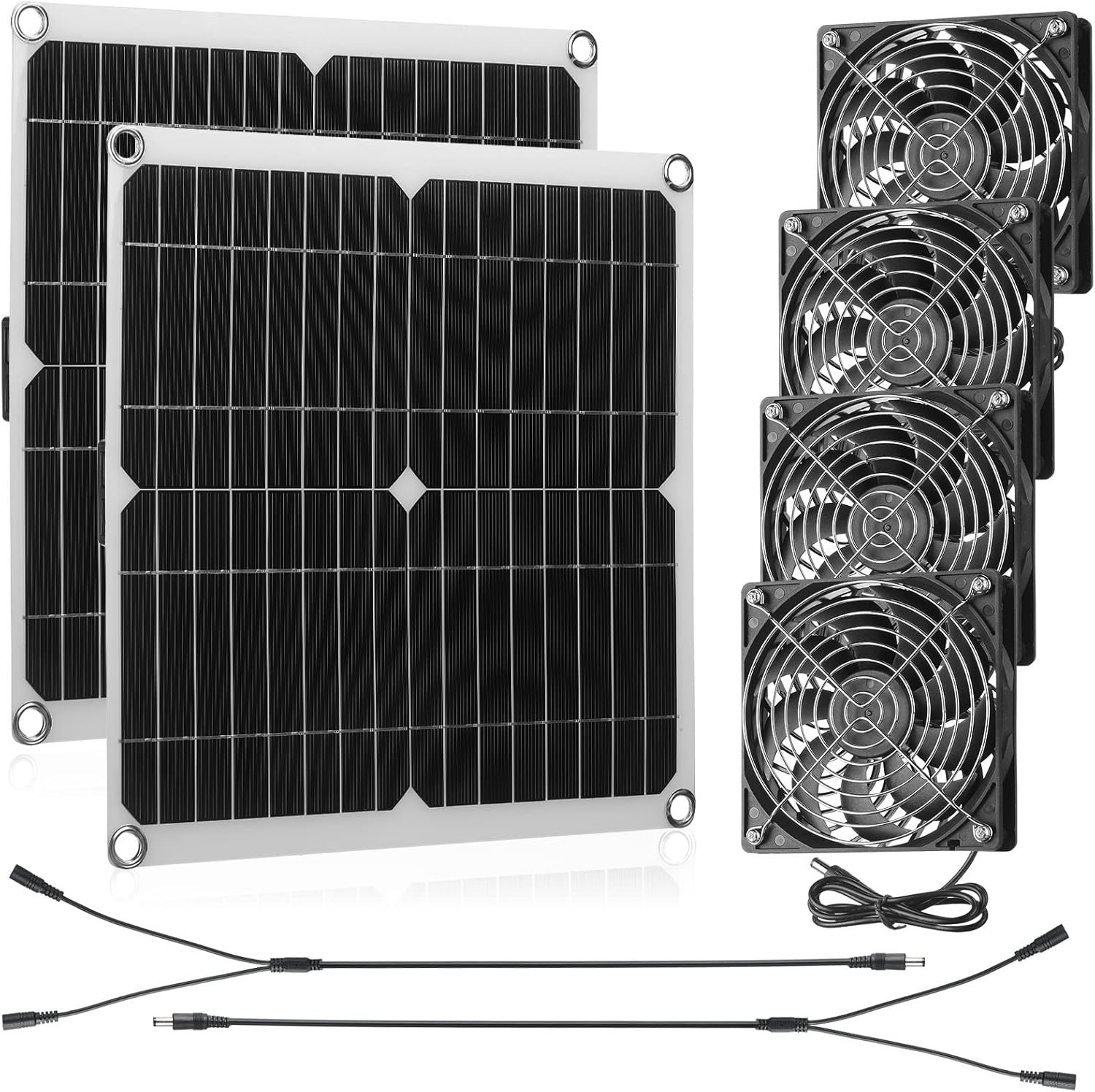Waterproof Solar Ventilator Fan Set – 16V Power, 3 Speeds for Summer Comfort