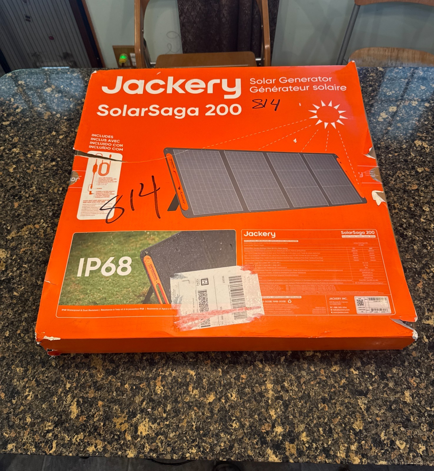 Jackery SolarSaga 200 JS-200E 200W Portable Solar Panel NEW Factory Sealed