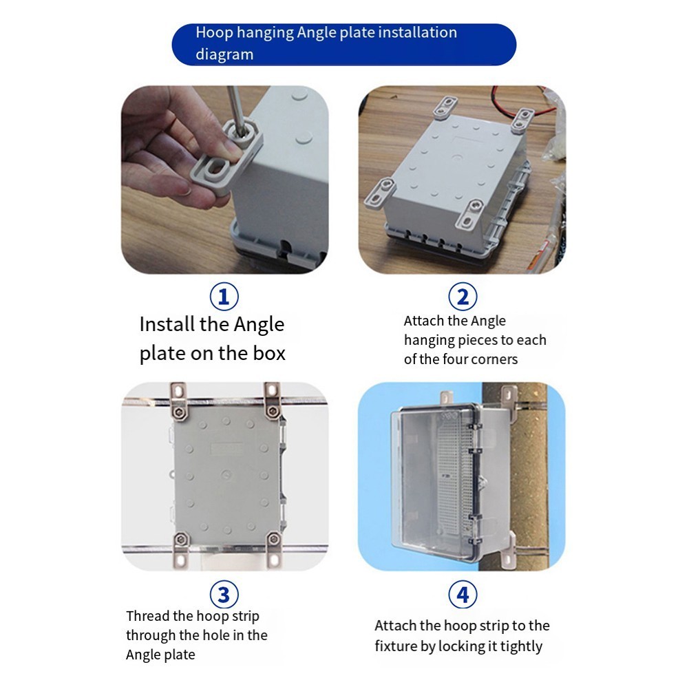 Clear Cover Waterproof Junction Box IP66 Rated 220x170x110mm for Electrical Use