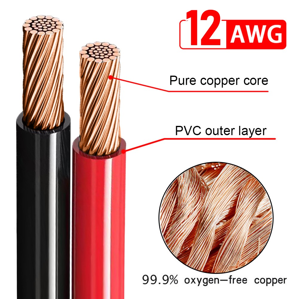 12 AWG 20ft XT60 Female to Solar Connector Solar Panel Extension Charging Cable