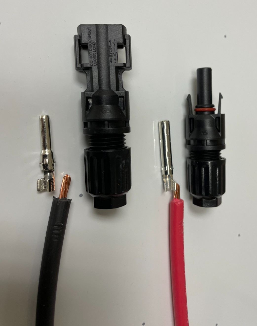 Pair Black+Red, 10 or 12 AWG, PT Solar Panel wire with 2 PV Connectors UL listed