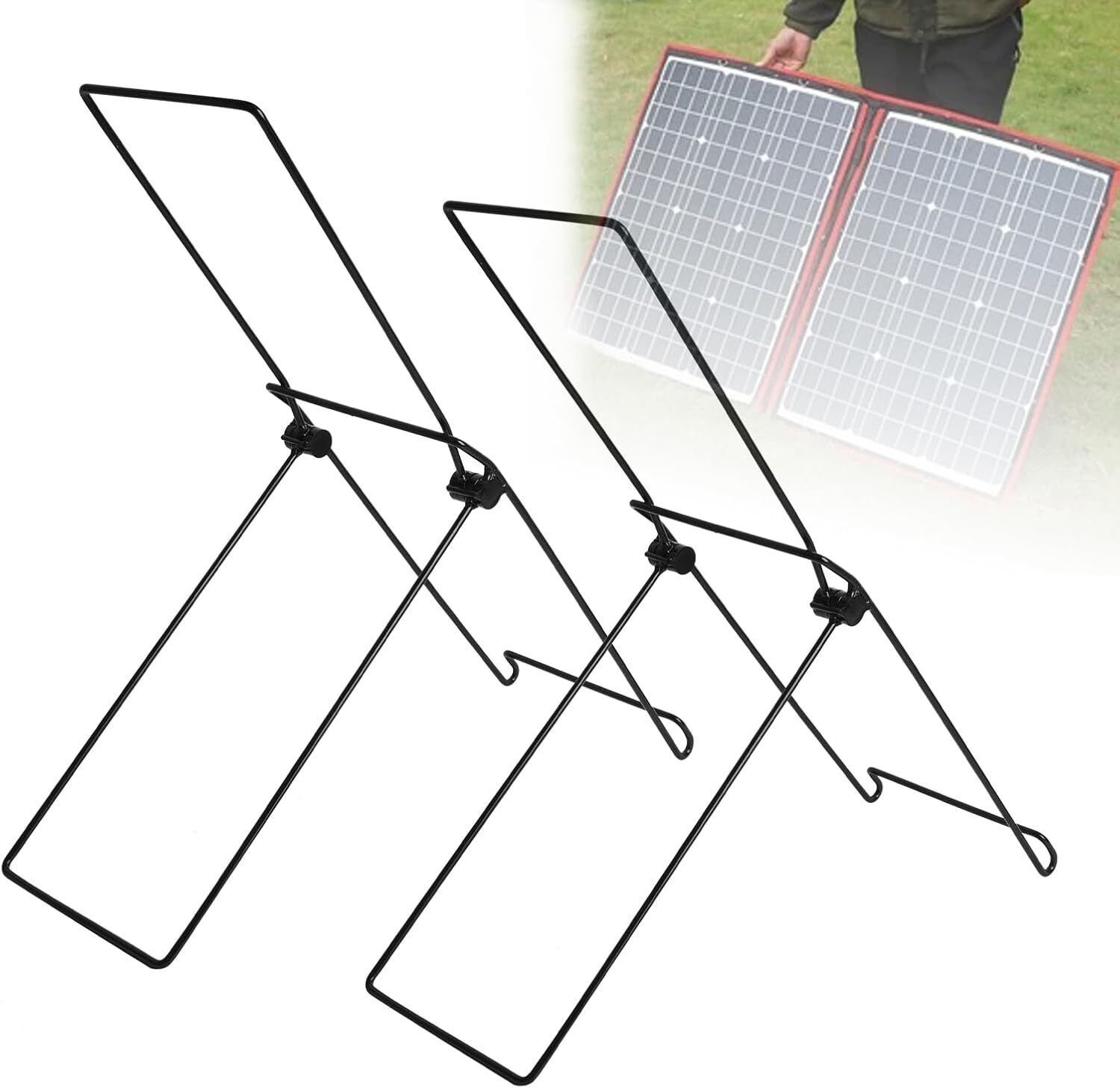 Solar Panel Tilt Mount Bracket Folding Carbon Steel Support Stand for RV 14″ Lot