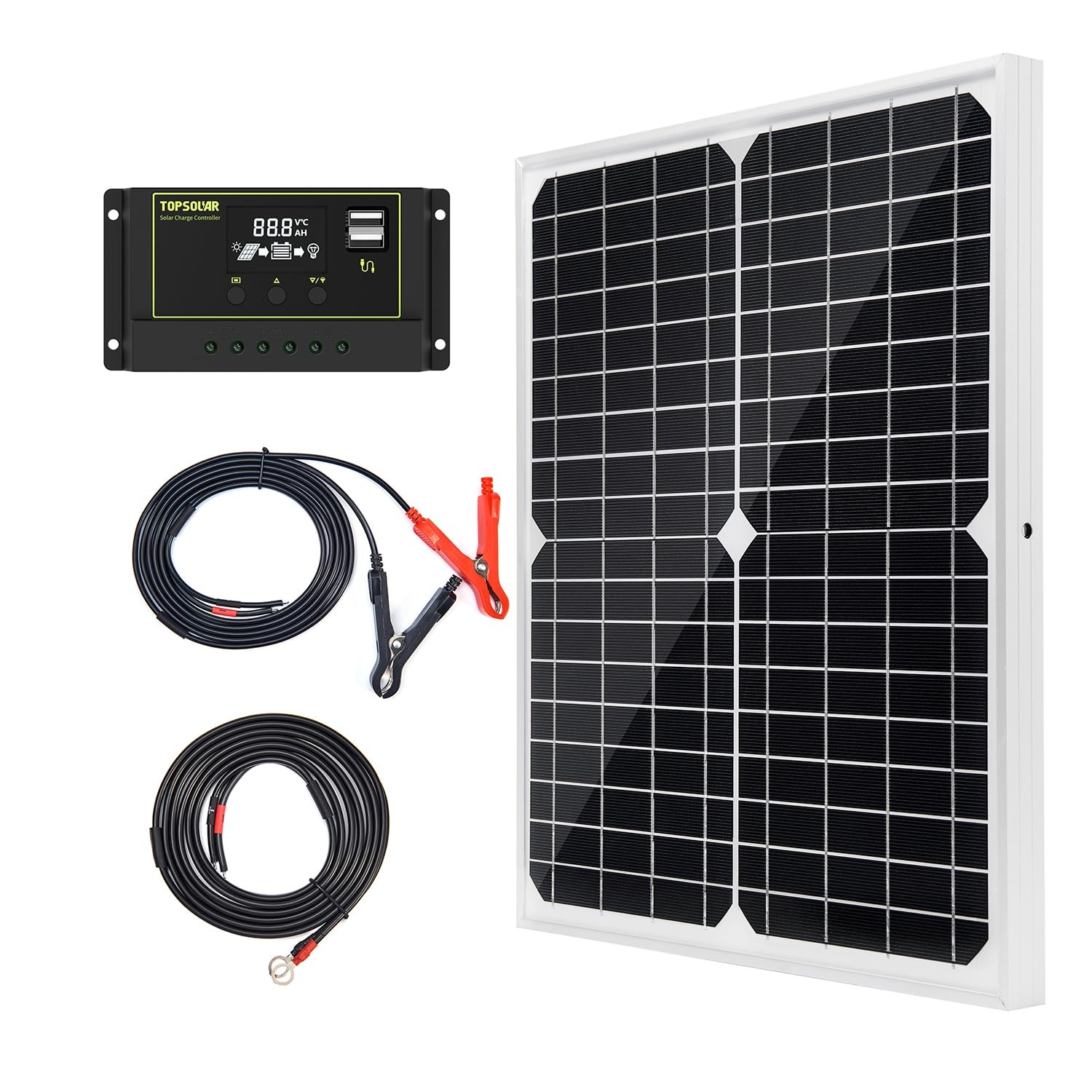Cargador De Goteo Solar De 12V 20W, Cargador De Bateria, Mantenedor De Bateria