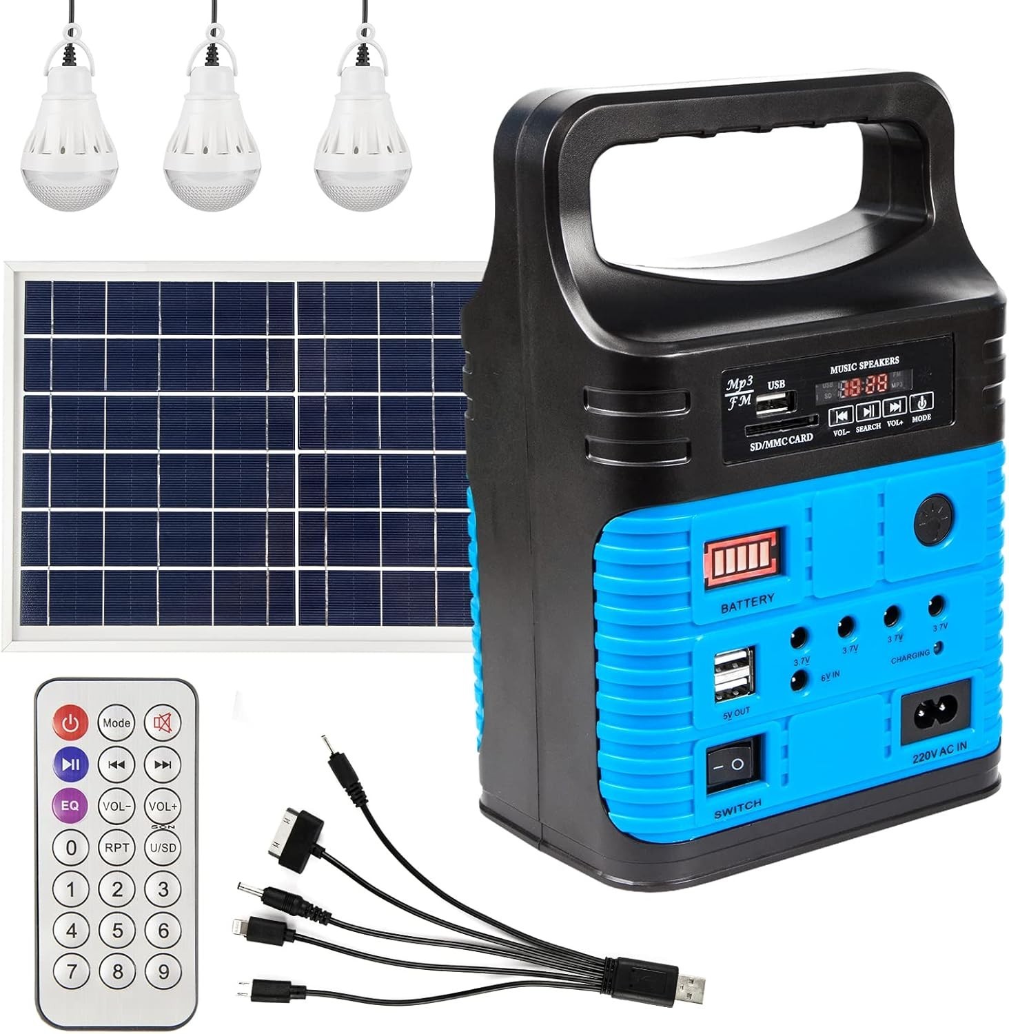 All-In-One Solar Generator with 5 Outlets & Compact Design for Travel & Camping