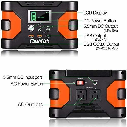 200W Power Station Flashfish 166Wh 45000mAh Backup Power