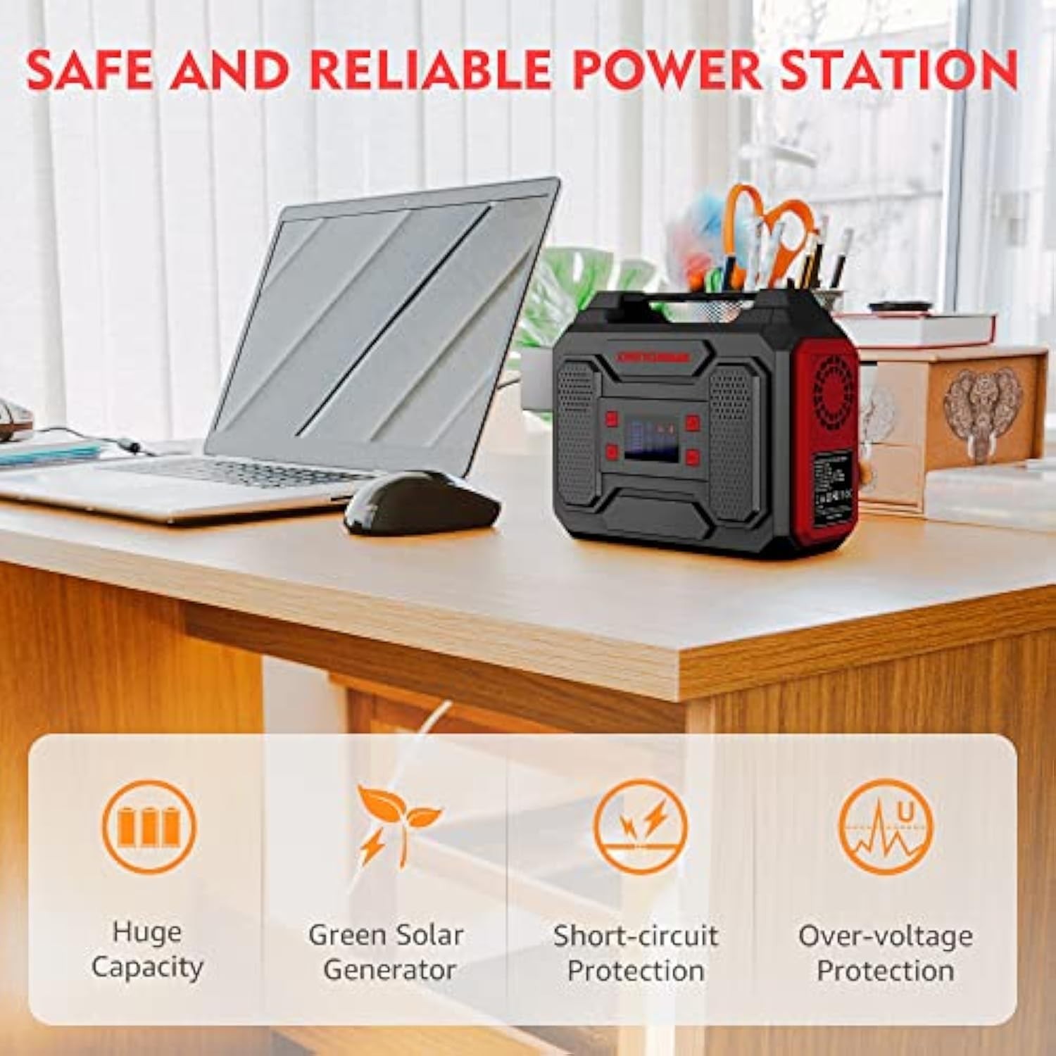 Open Box 250Wh Solar Power Bank, 300W R200 Red