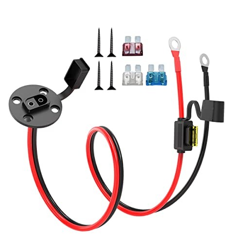 12AWG SAE Power Socket Sidewall Port to O Ring – 2FT SAE Socket to O Ring