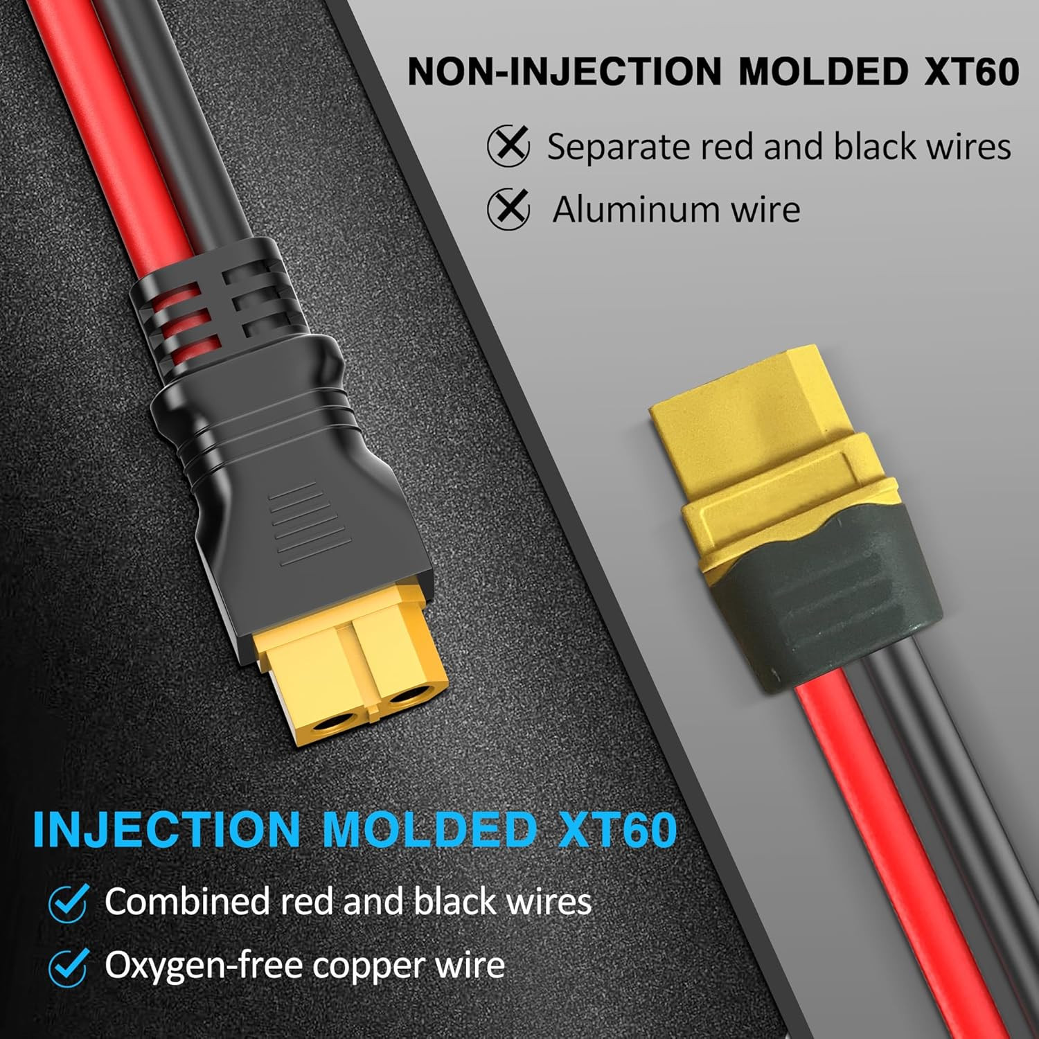 10AWG Solar to XT60 Charging Cable(12Ft), Solar to XT60 Charging Extension Wire