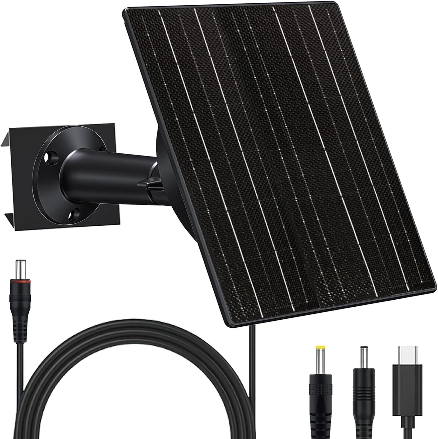 10W Solar Panel with 10400mAh Battery for Security & Trail Cameras, 5V/12V Ad…