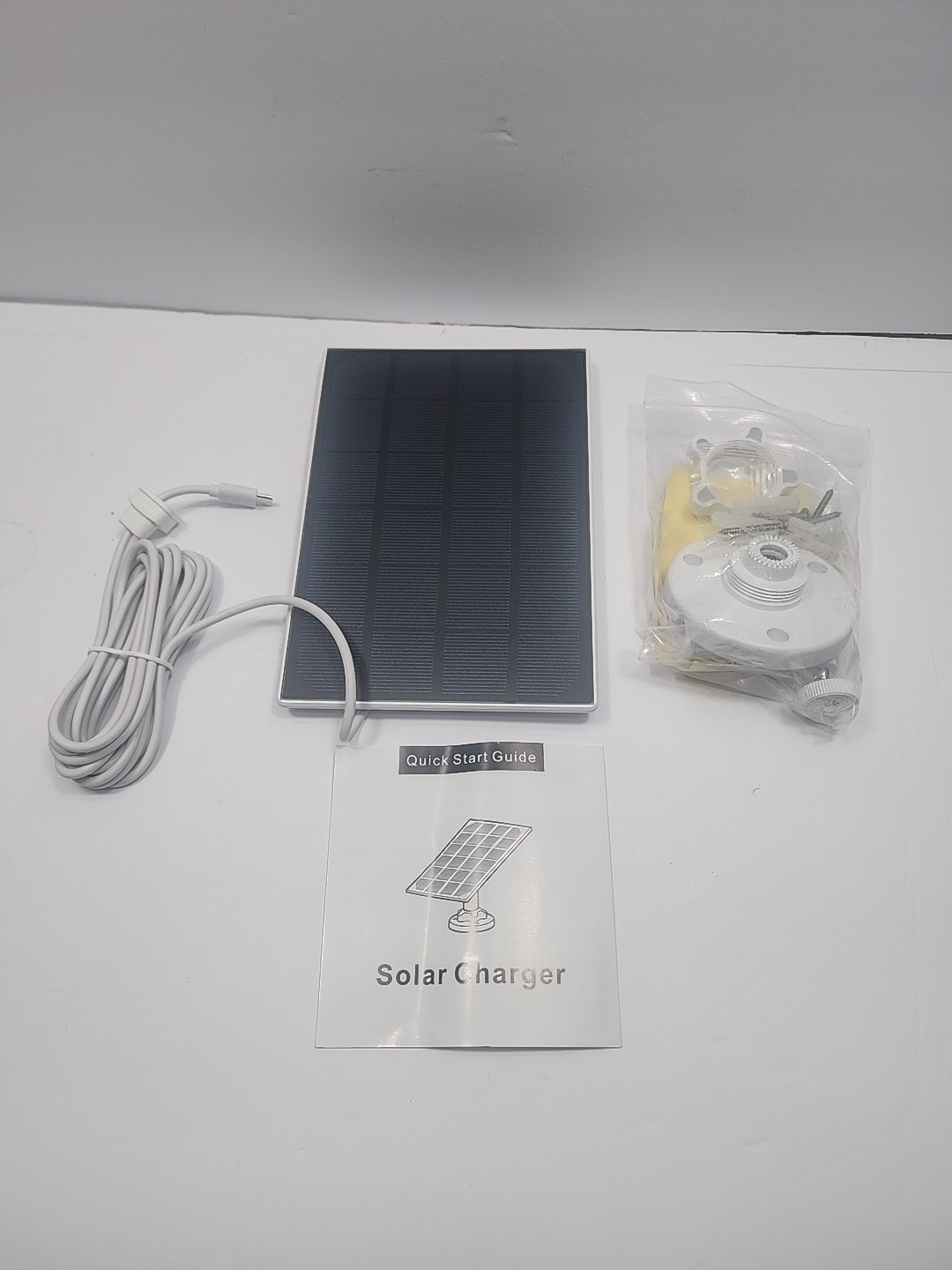 NETVUE 3W Solar Panel, Type-C Charger, Waterproof, Lite White,
