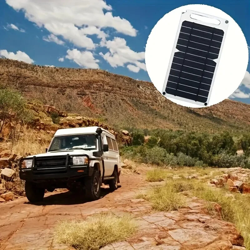5V 0.4A Portable Solar Panel, DIY Battery Charger Outdoor Travel Camping Fishing