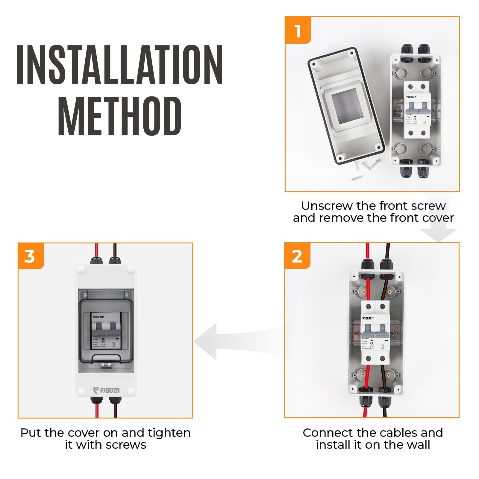 Solar Panels Disconnect Switch 10A 1000VDC PV Shut Off Switch Outdoor Circuit…