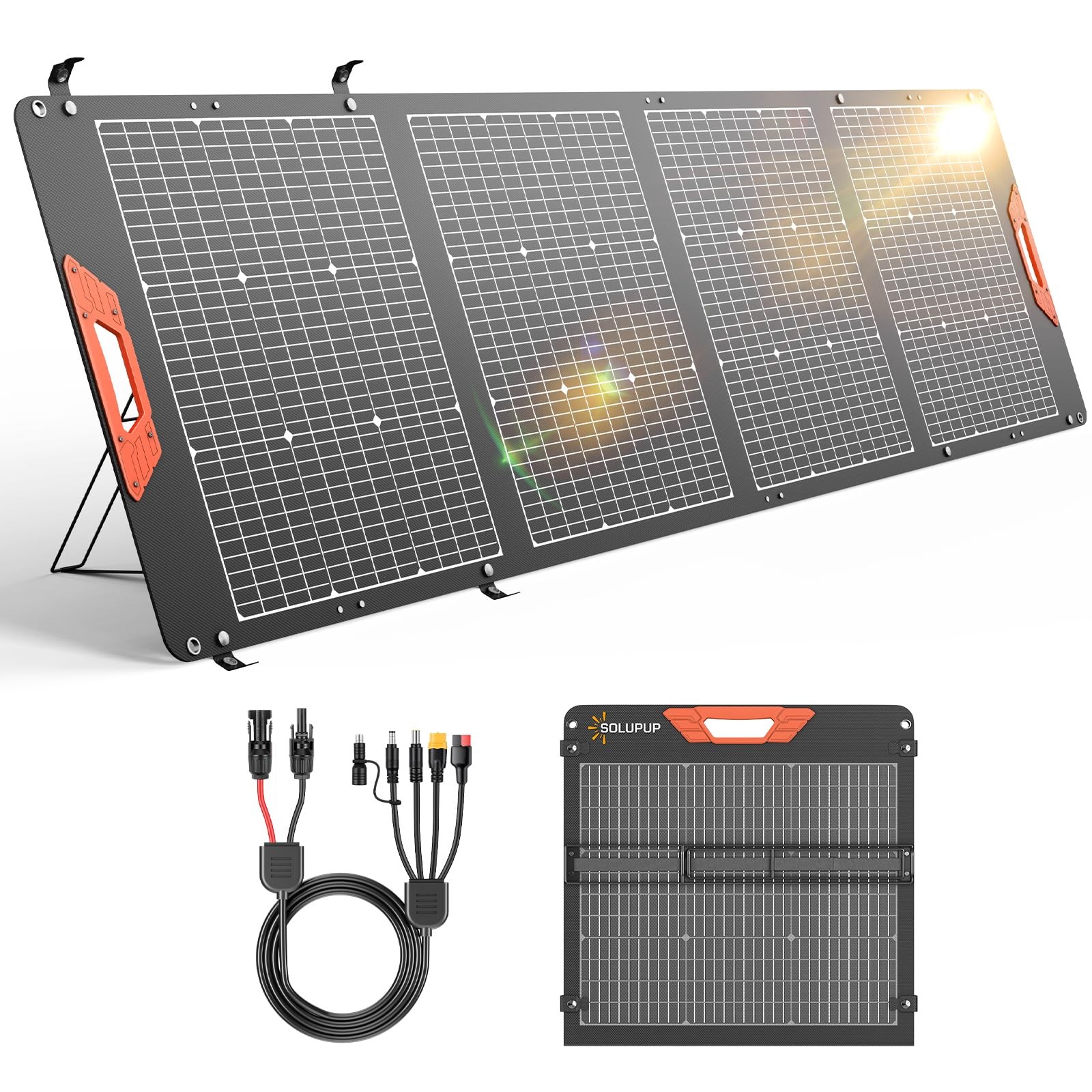 SOLUPUP 200W Portable Solar Panel – 24% High Efficiency Bifacial Solar Panel …