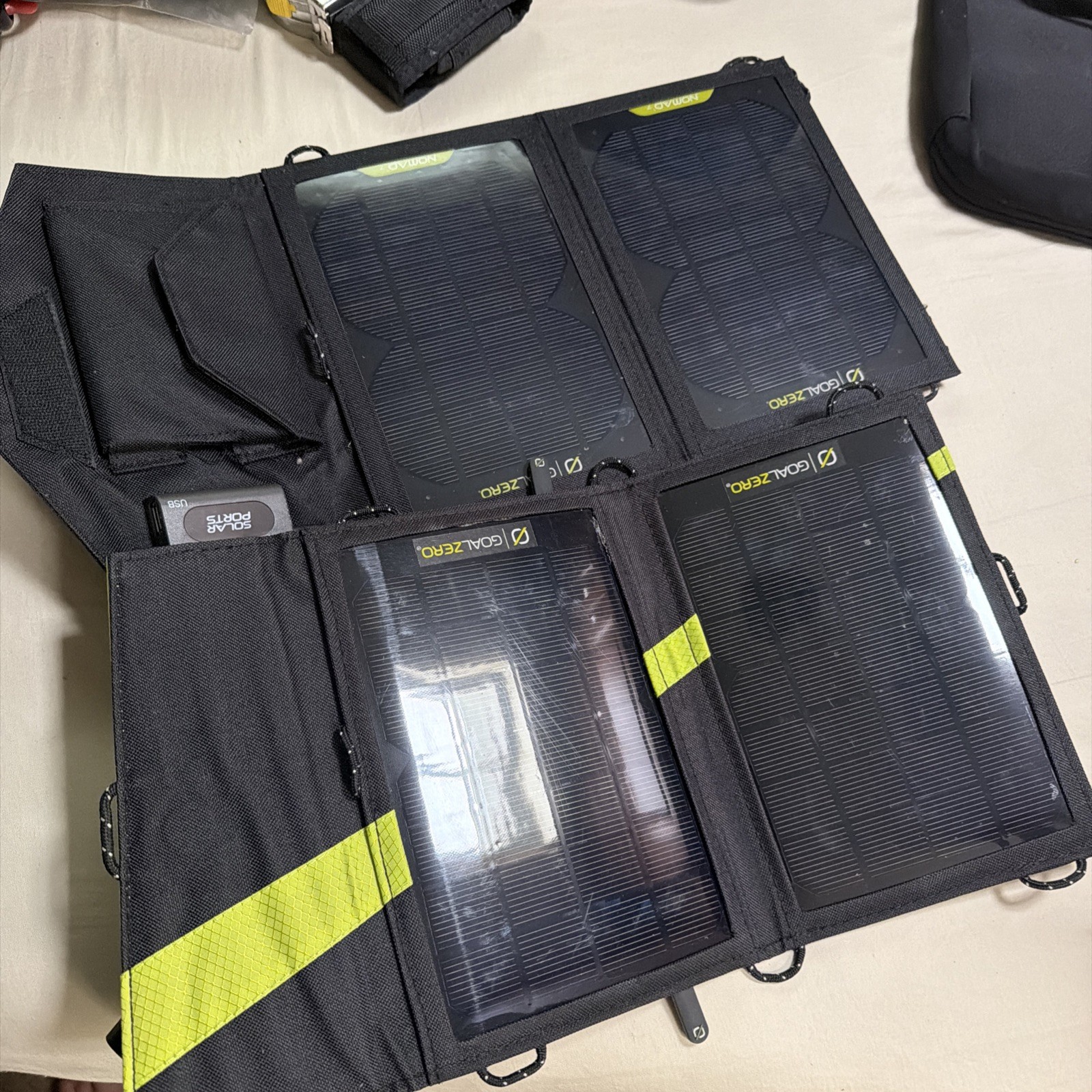 Goal Zero Nomad 7 Portable Solar Panels. 2 Sets Can Be Chained Together.