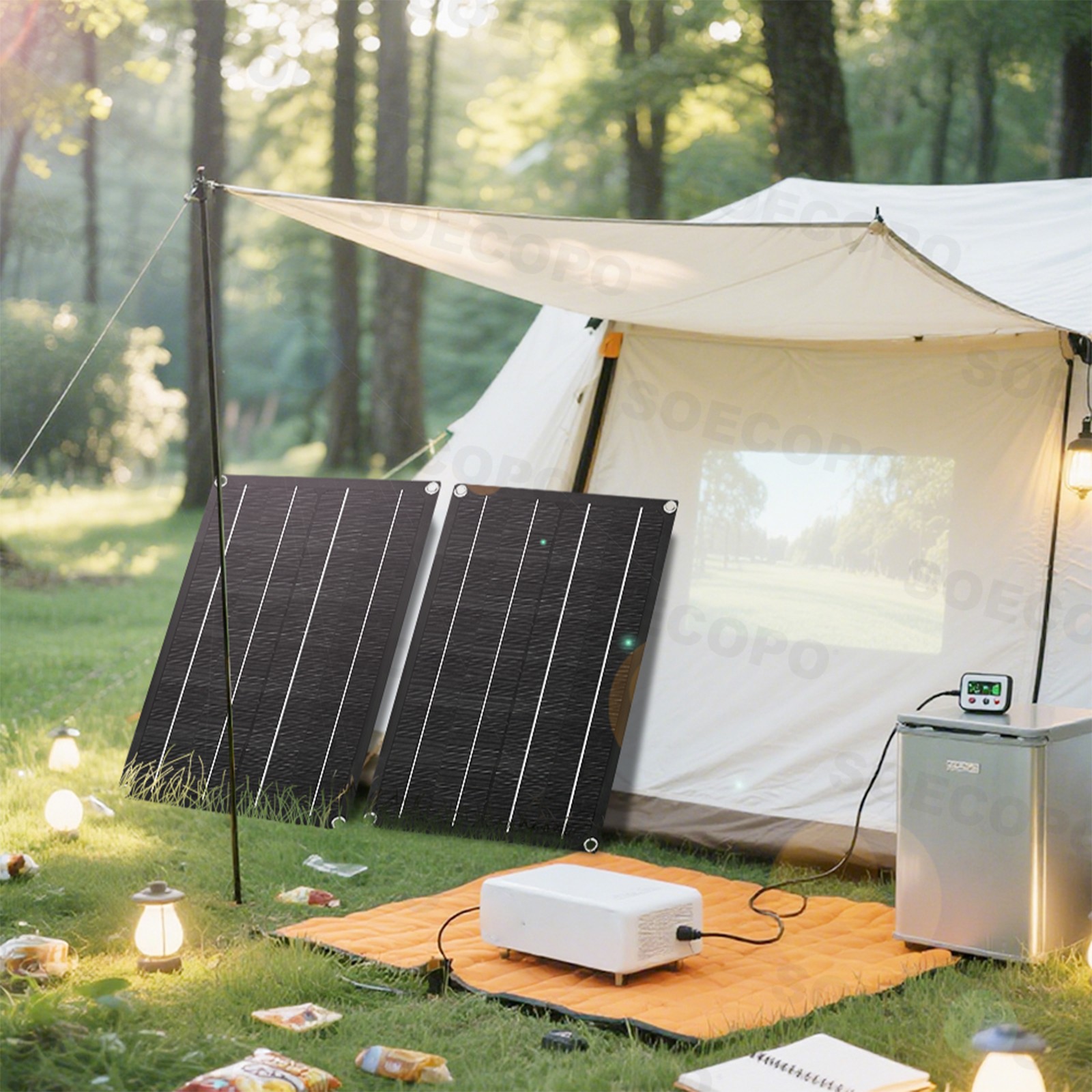 1600W Solar Panel Kit – 2 x 800W + 100A Controller + Extension Cord Multi-Sceneg