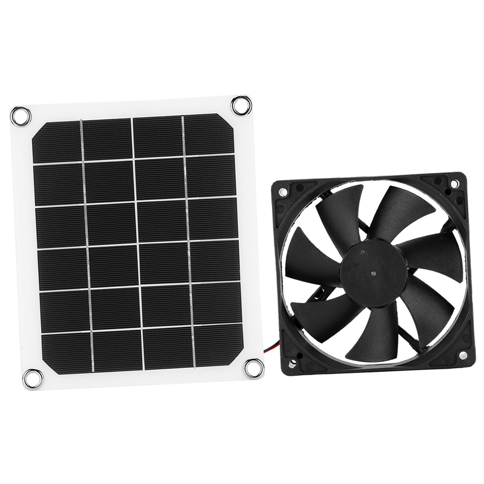 Solar Powered Fan Kit 10W Solar Panel Waterproof Exhaust Fan for Chicken Coop