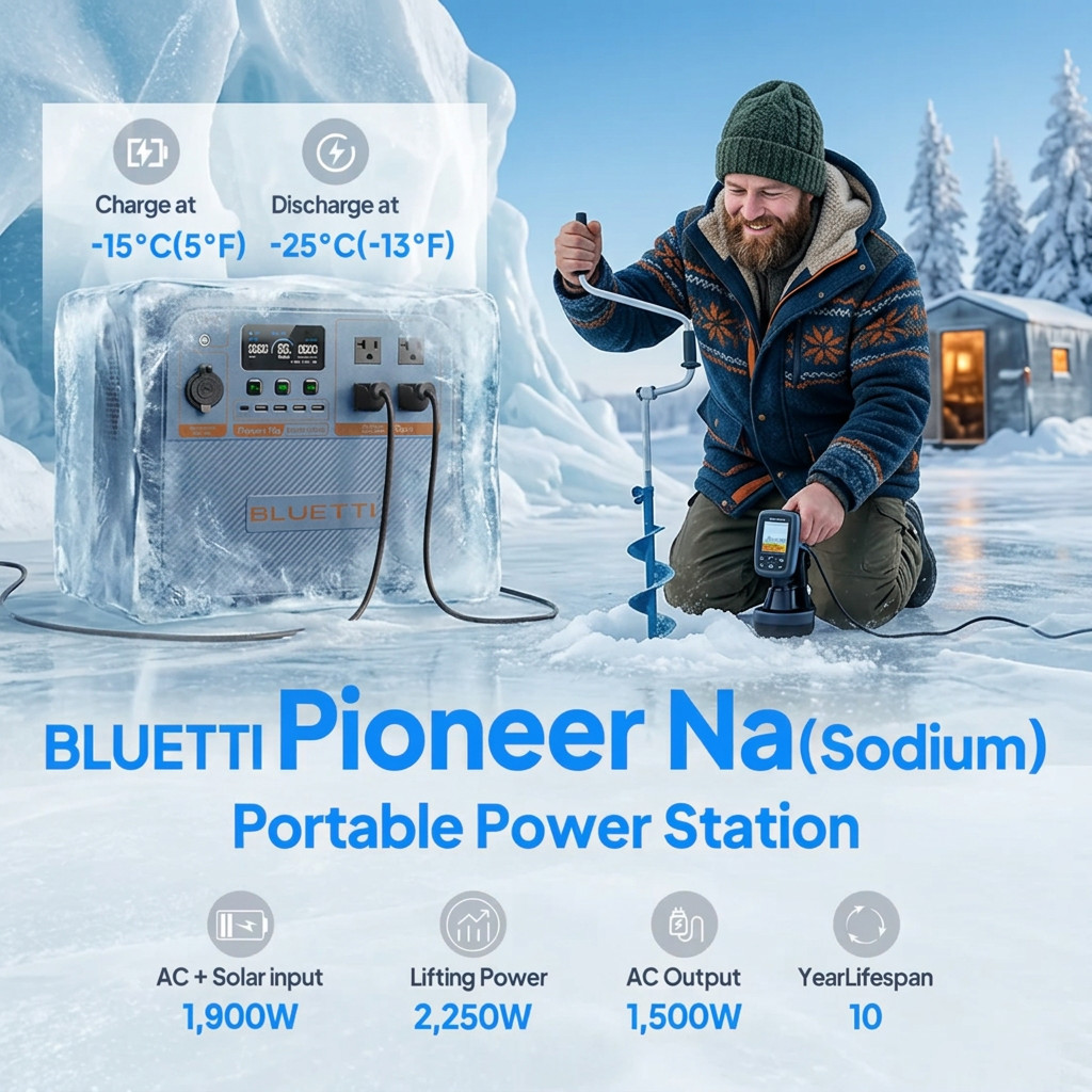 BLUETTI Pioneer Na Solar Ready Power Station + QTY 1 OF 350W Solar Panel