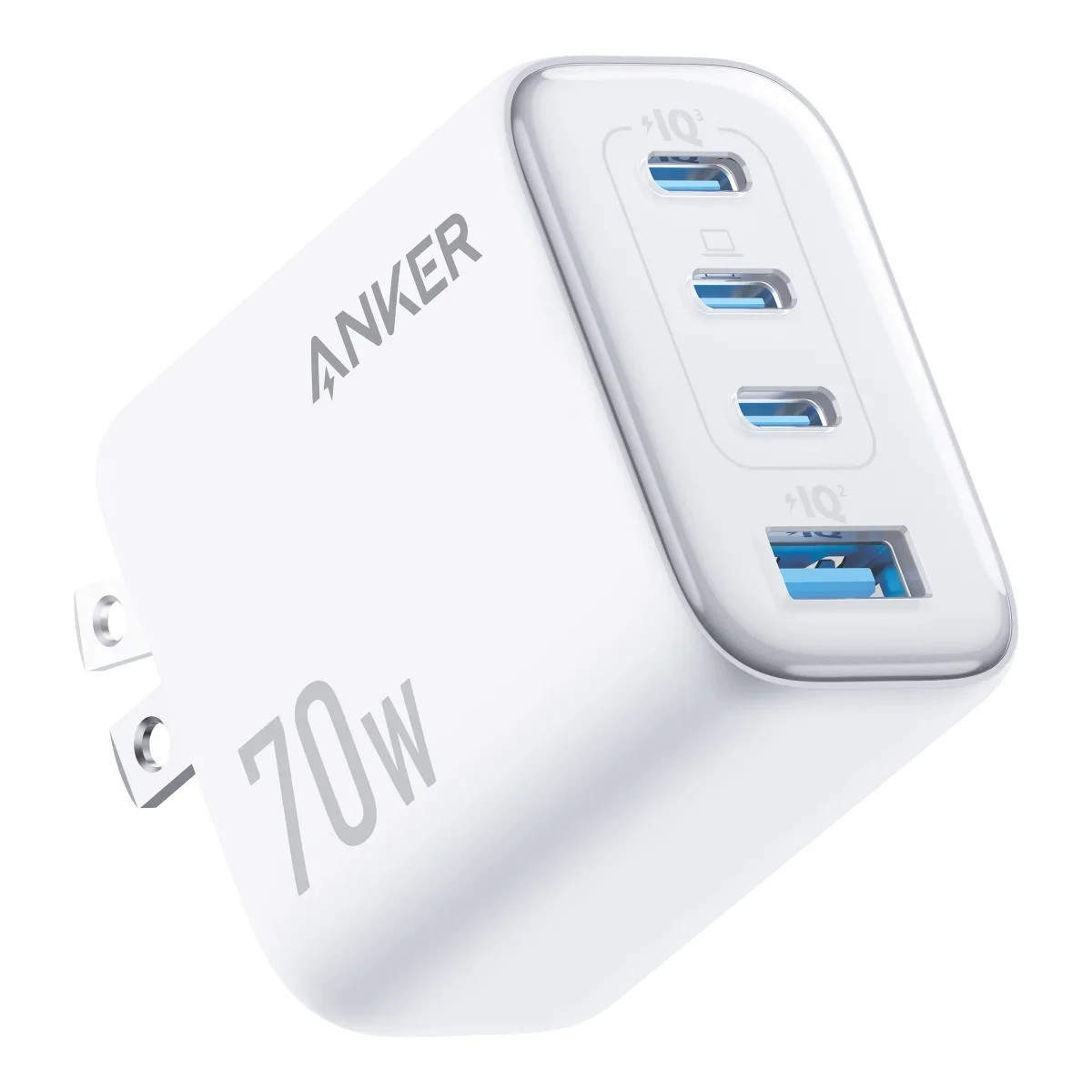 ANKER WALL CHARGER MULTI USB C CHARGERS OUTLET PHONE POWER PLUG 70W 30W 2 PACK