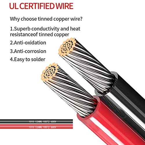 12AWG SAE Power Socket Sidewall Port to O Ring – 2FT SAE Socket to O Ring