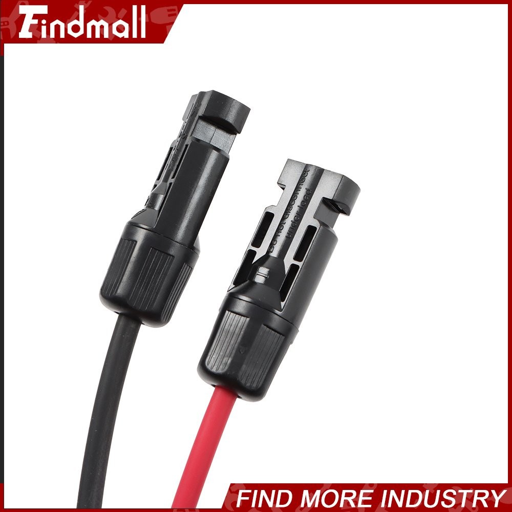 Findmall Red+Black W/ M4 Connector Solar Panel Wire Cable Weatherproof 20M 4mm²