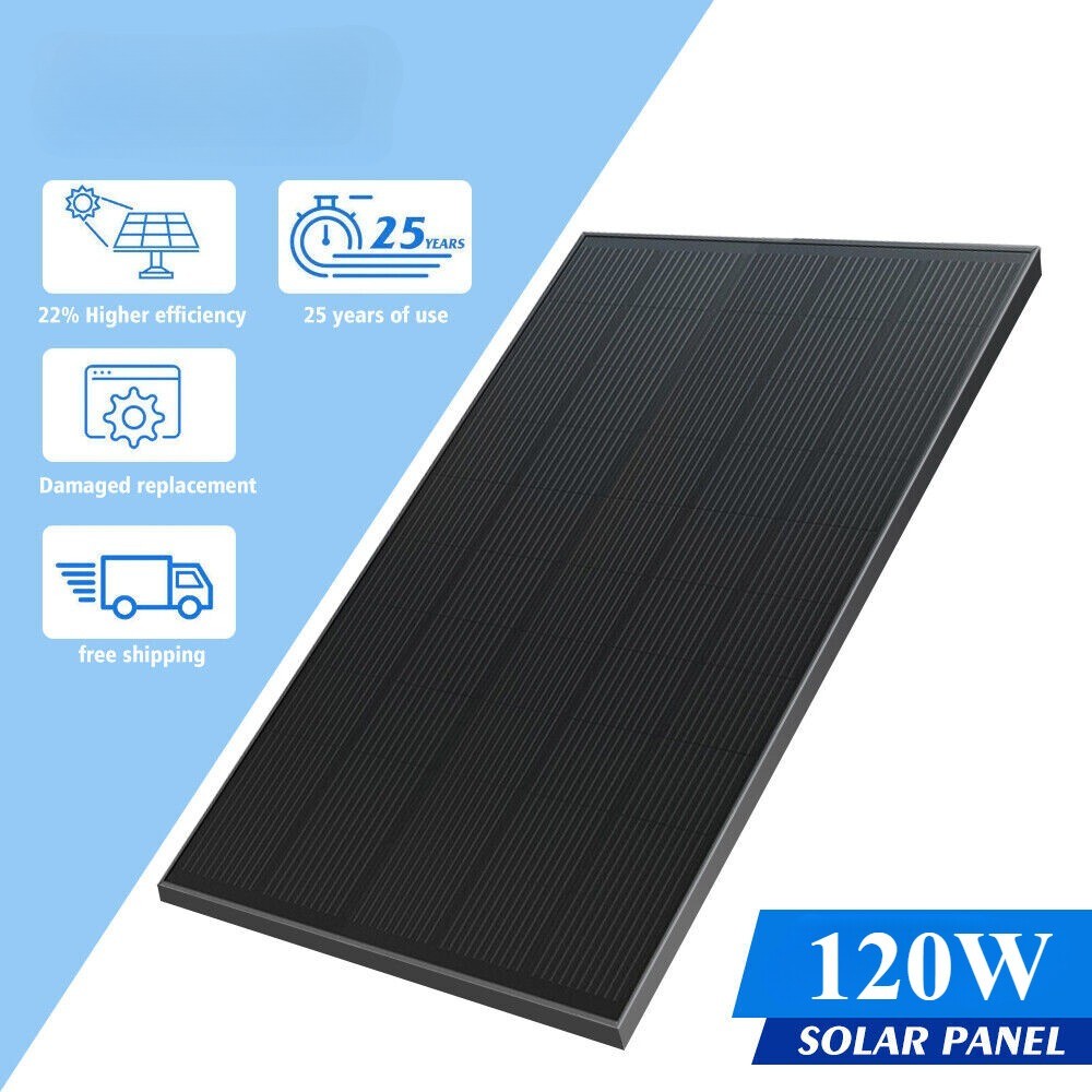 120W Watt Solar Panel Mono 18V High Efficiency RV Home Off-Grid Battery Charging