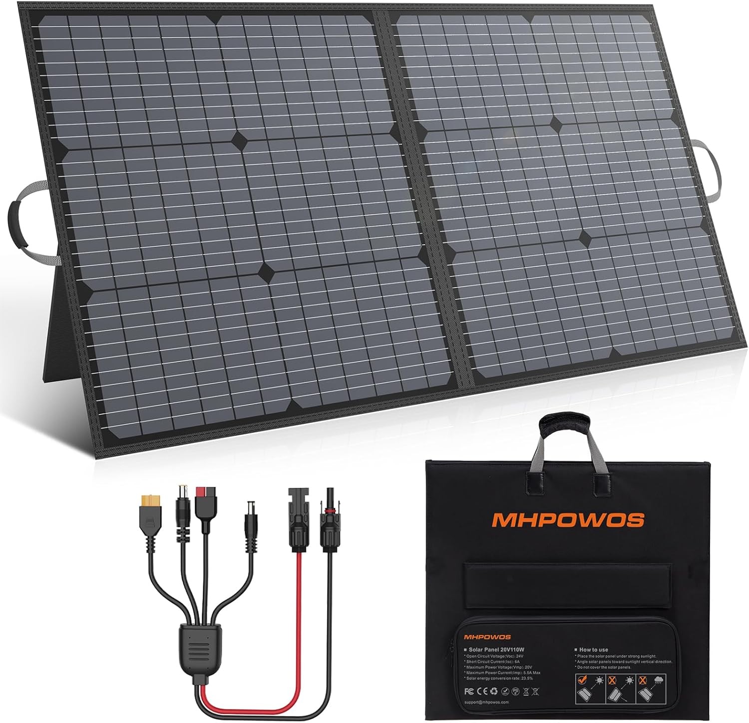 Portable Solar Panel 220W 40V Monocrystalline Foldable Solar Panels Charger