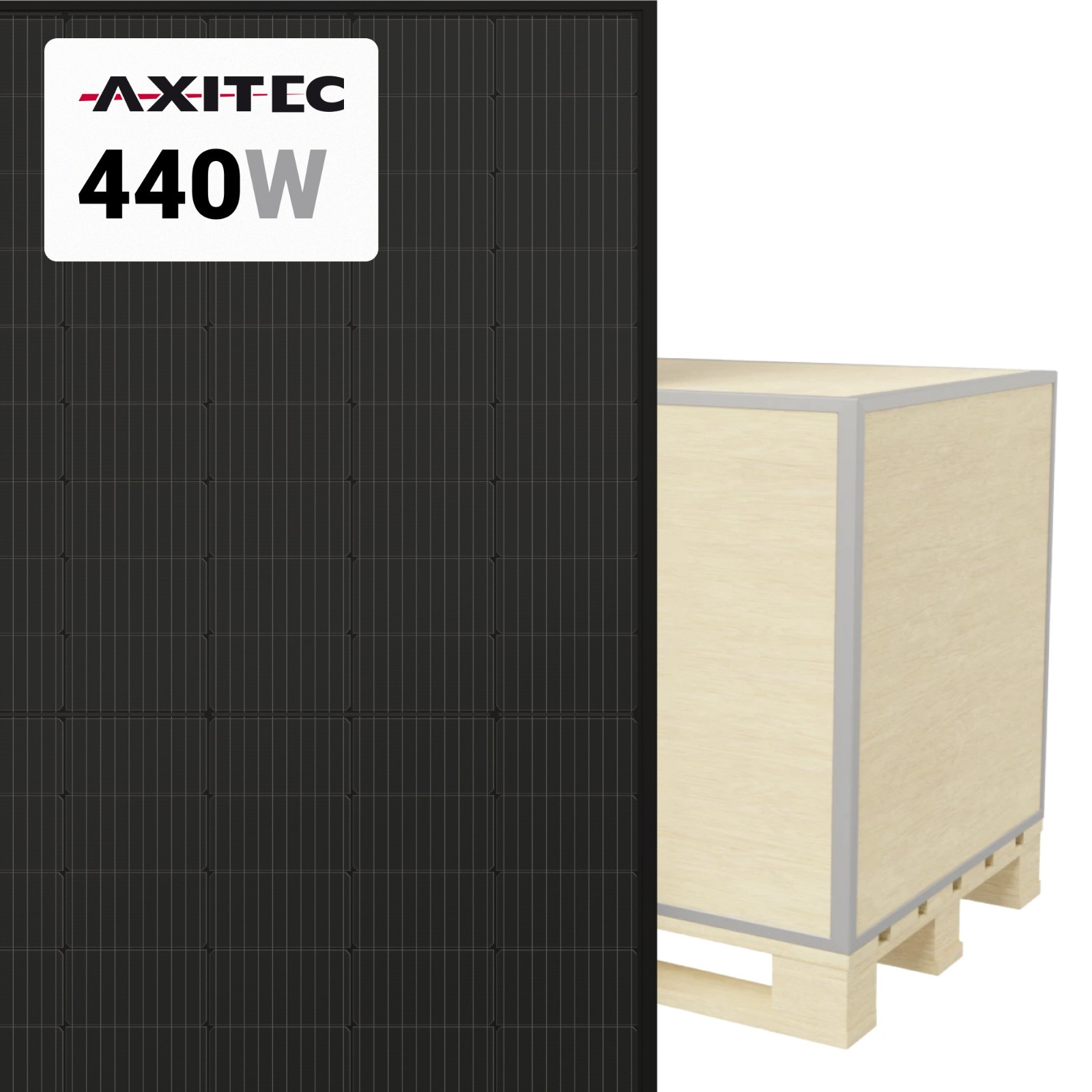 Axitec 440W Solar Panel 108 Cell All-Black Bifacial AC-440TGB/108BB