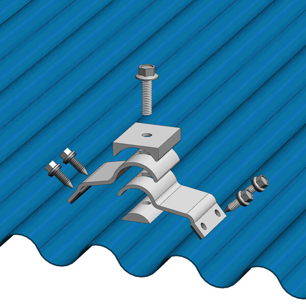 MageBracket CH & CL Solar Panel Install Mount Rack Bracket Corrugated Metal Roof