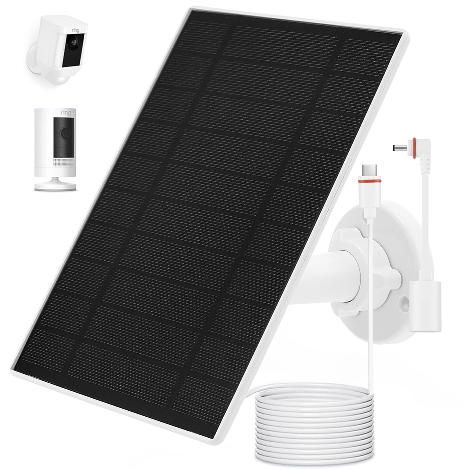 Solar Panel Charger for Ring Stick Up Cam, Stick Up Cam Pro, Ring Spotlight C…