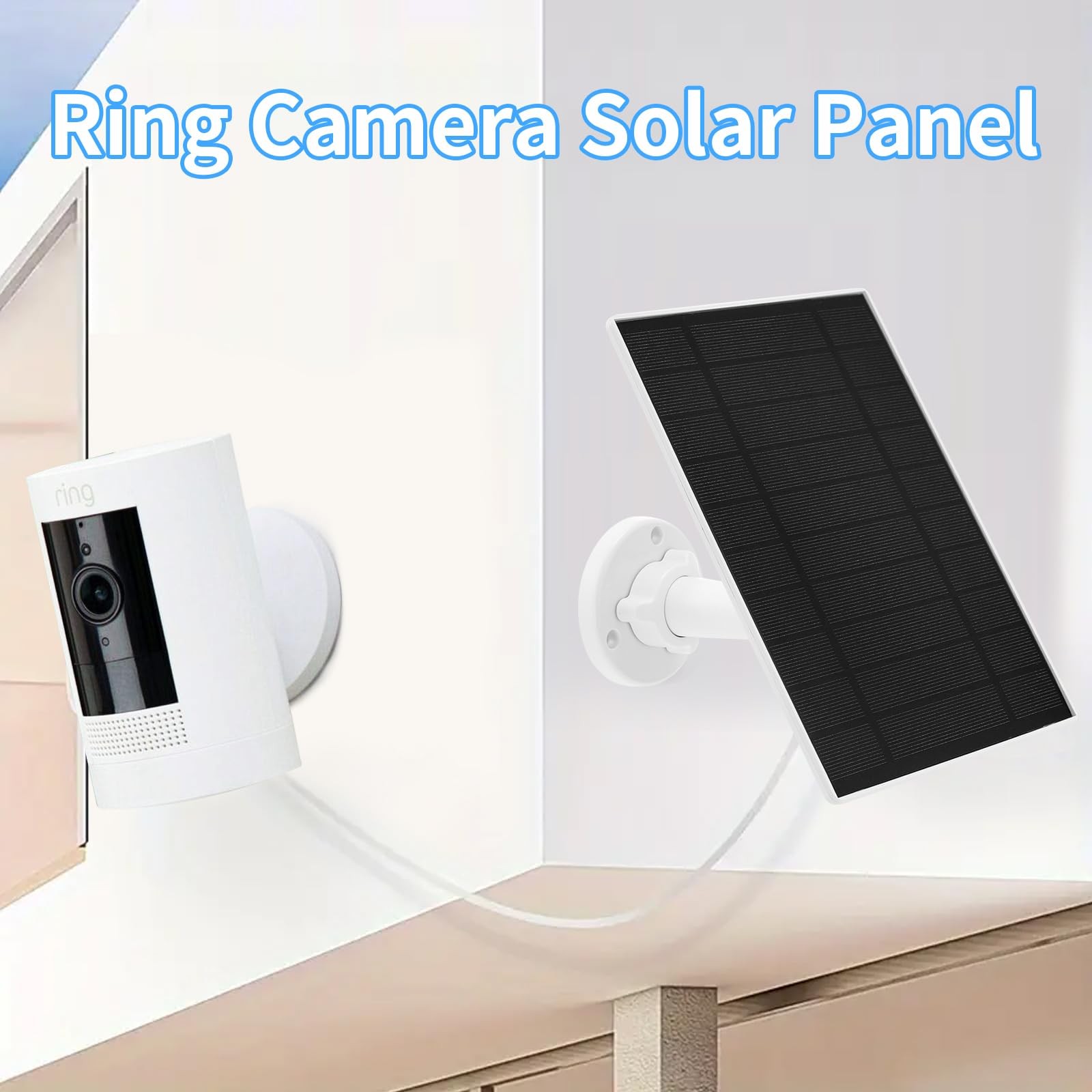 Solar Panel Charger for Ring Stick Up Cam, Stick Up Cam Pro, Ring Spotlight C…