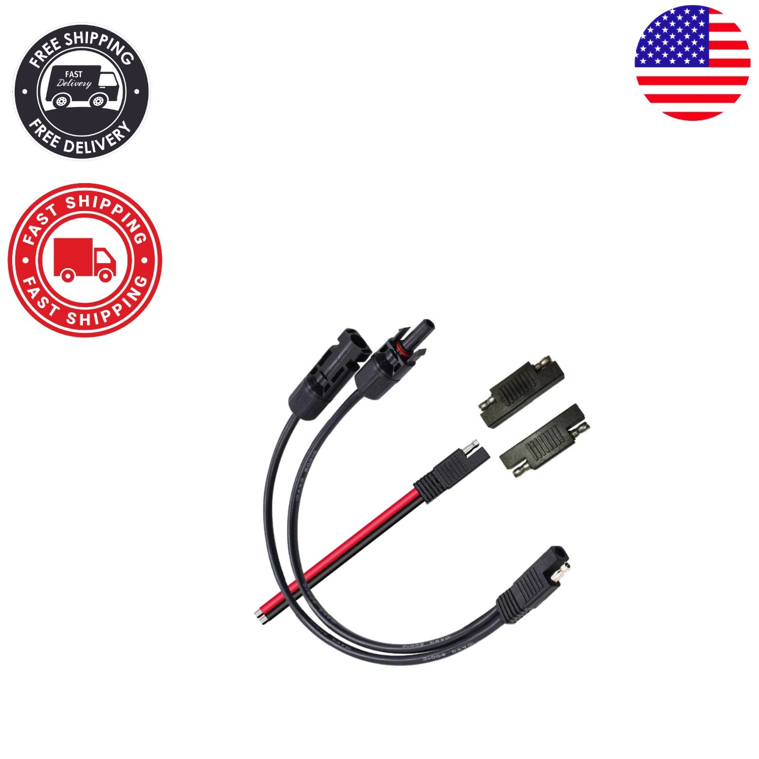 Durable 10AWG Solar Panel Extensions – Indoor/Outdoor Use with Reverse Adaptors