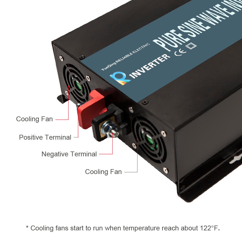 3000W Pure Sine Wave Inverter 24 Volt DC to AC 120V Power Car Truck Motor Solar