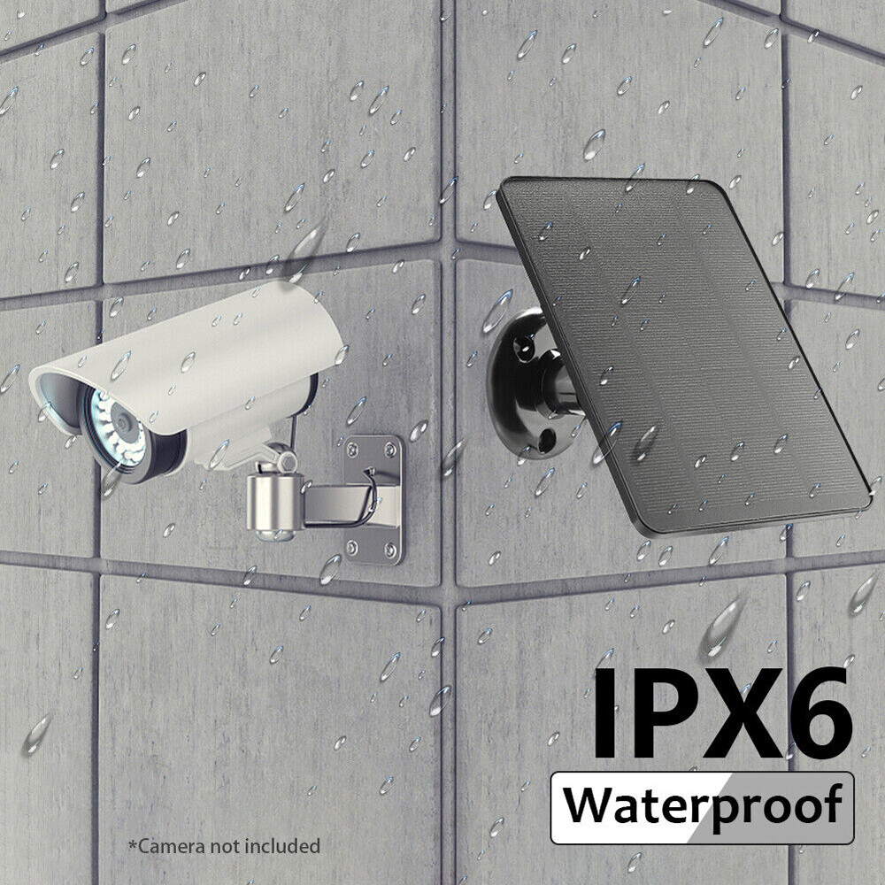 10W Solar Panel for Security Camera Light Stand USB Charging Waterproof Outdoor