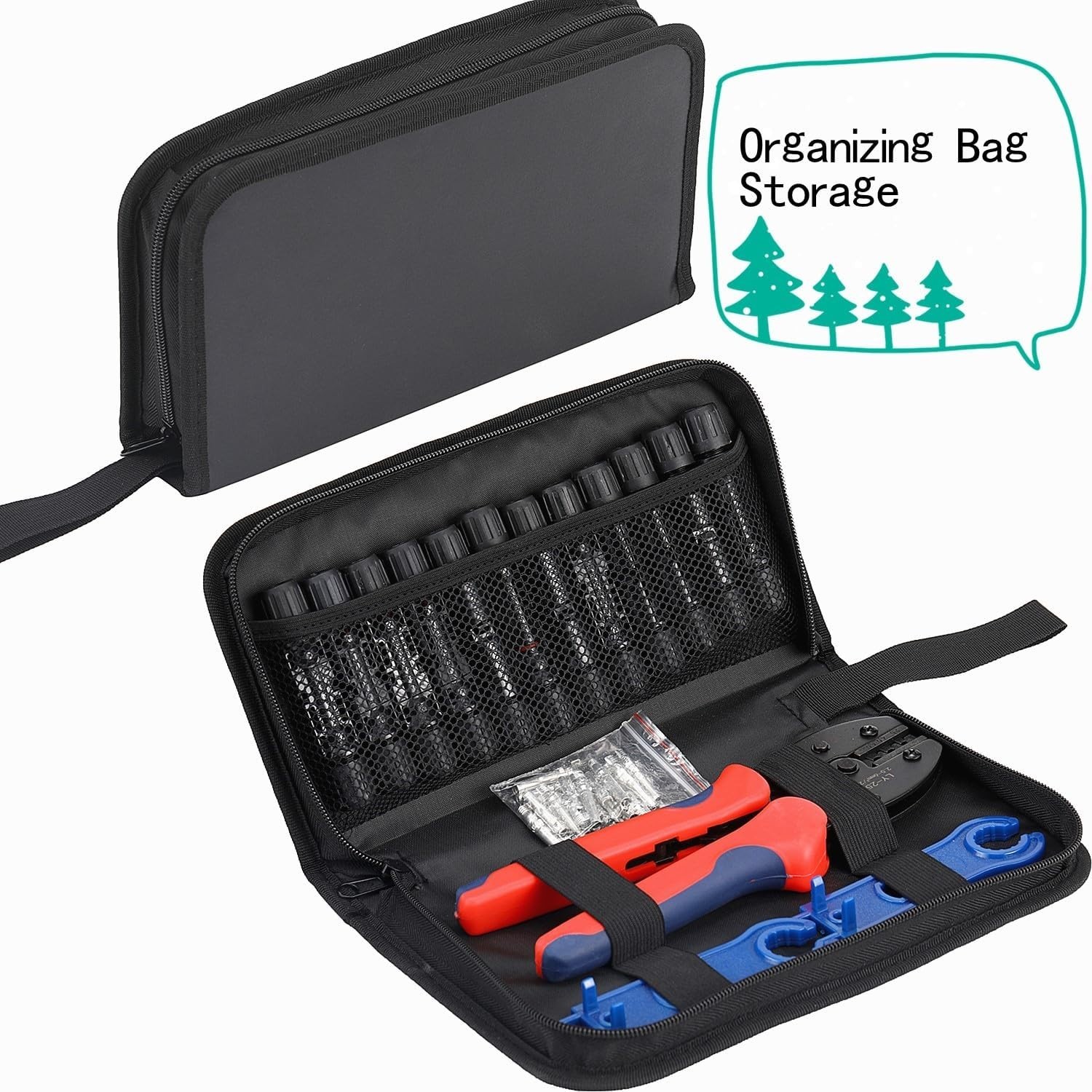 Ergonomic 51 PCS Solar Crimper Tool Kit – Includes 12 Connectors & Spanners