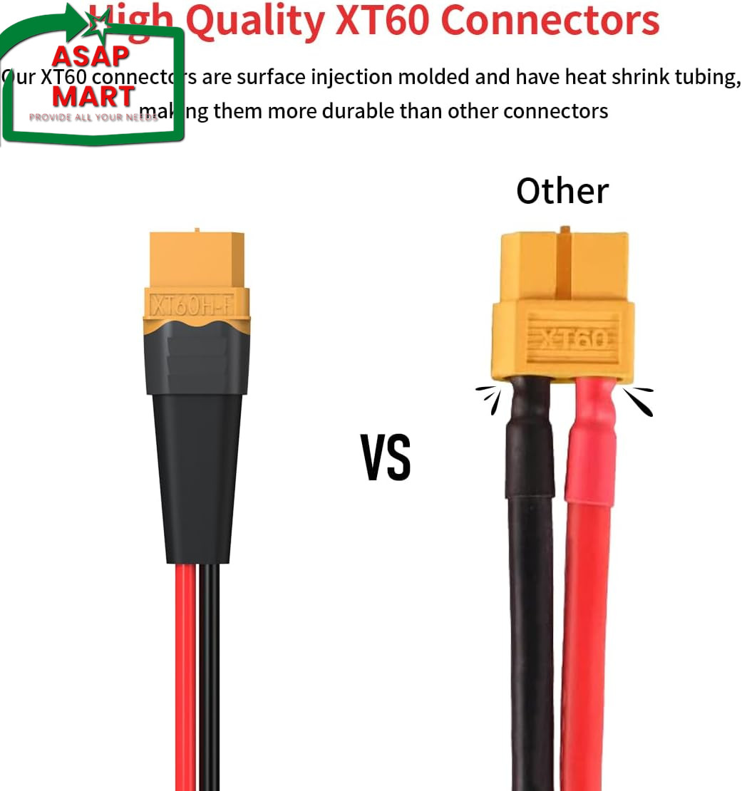 XT60 Y Splitter,12Awg XT60 1 Female to 2 Male Connector Cable for UAV Phantom Qu