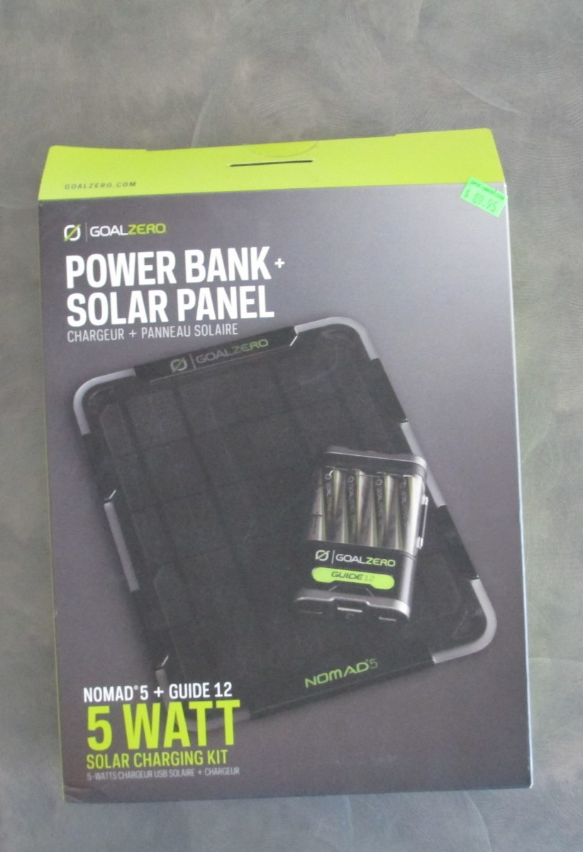 Goal Zero Power Bank + Solar Panel Nomad 5+Guide 12 with Flip 12