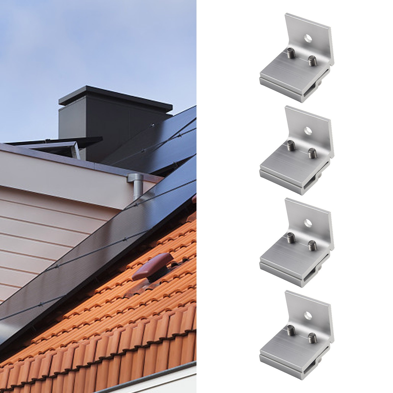 For Mounting Solar Pv Standing Seam Clamp Roof Seam Clamp Sliver Color