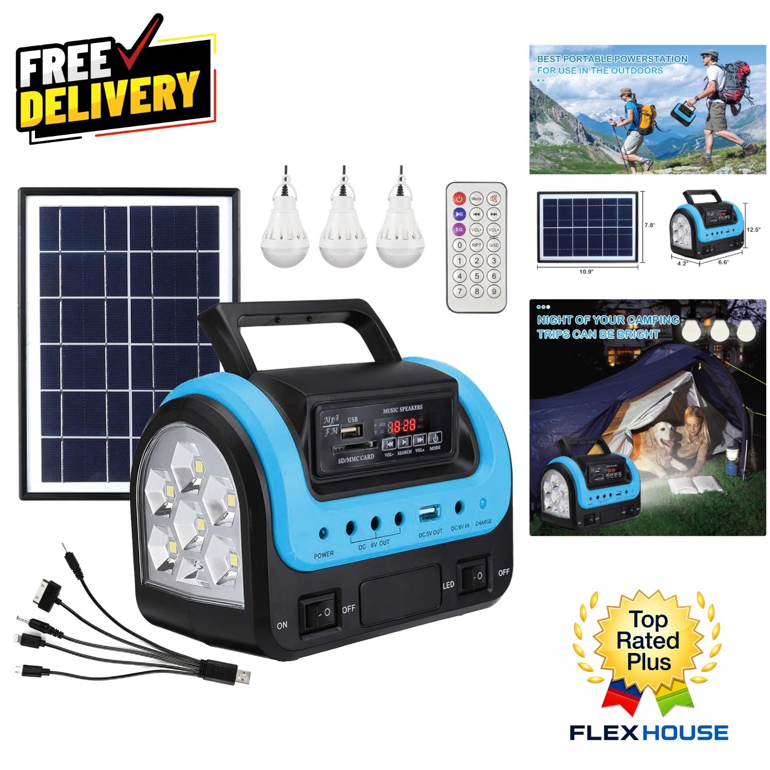 Versatile Portable Power Station 144W with Solar Panel for Outdoor Adventures