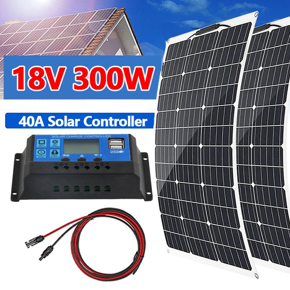 150W Flexible Solar Panel 12V Monocrystalline High Efficiency RV Marine Boat