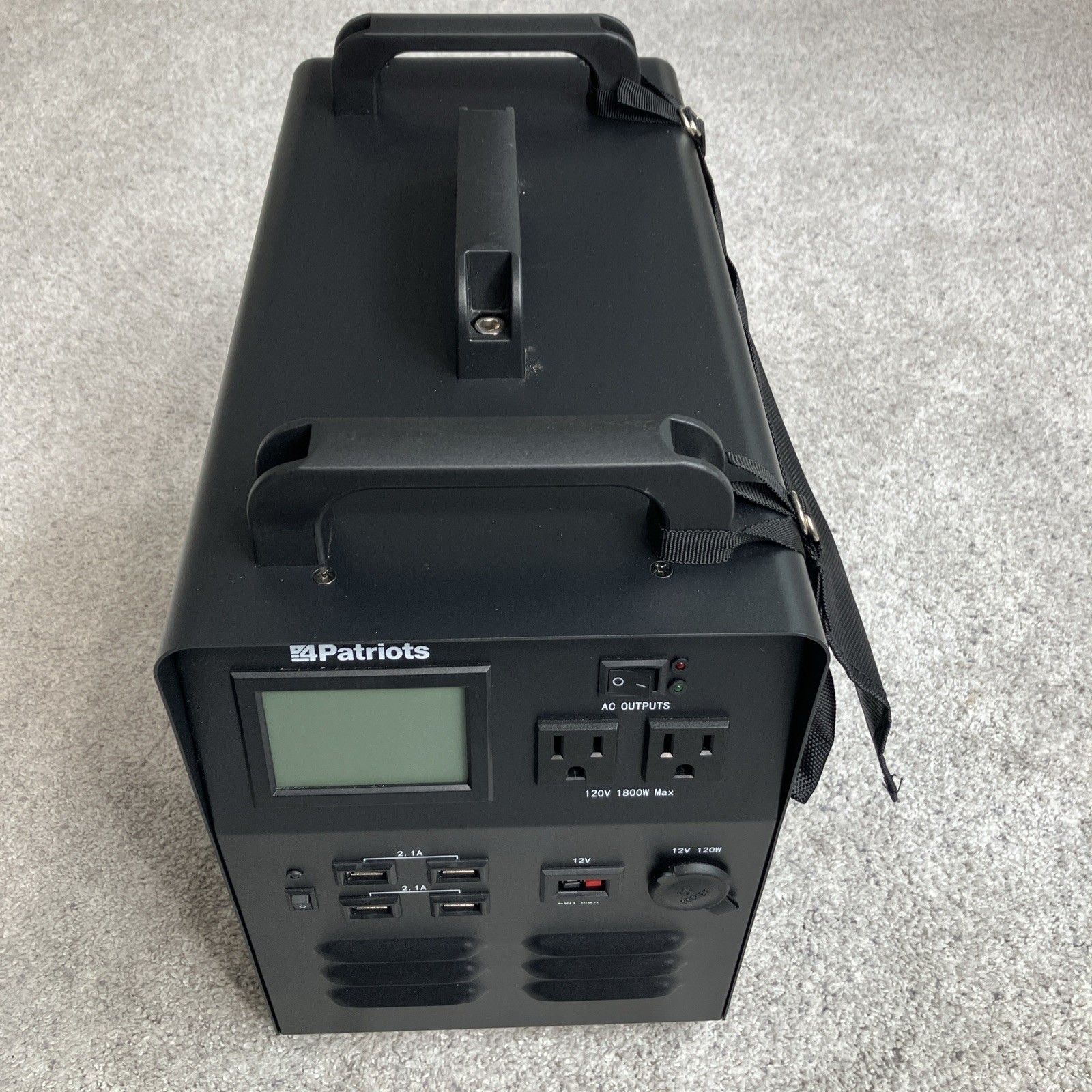 4Patriots Solar Generator 1800W – No Solar Panels