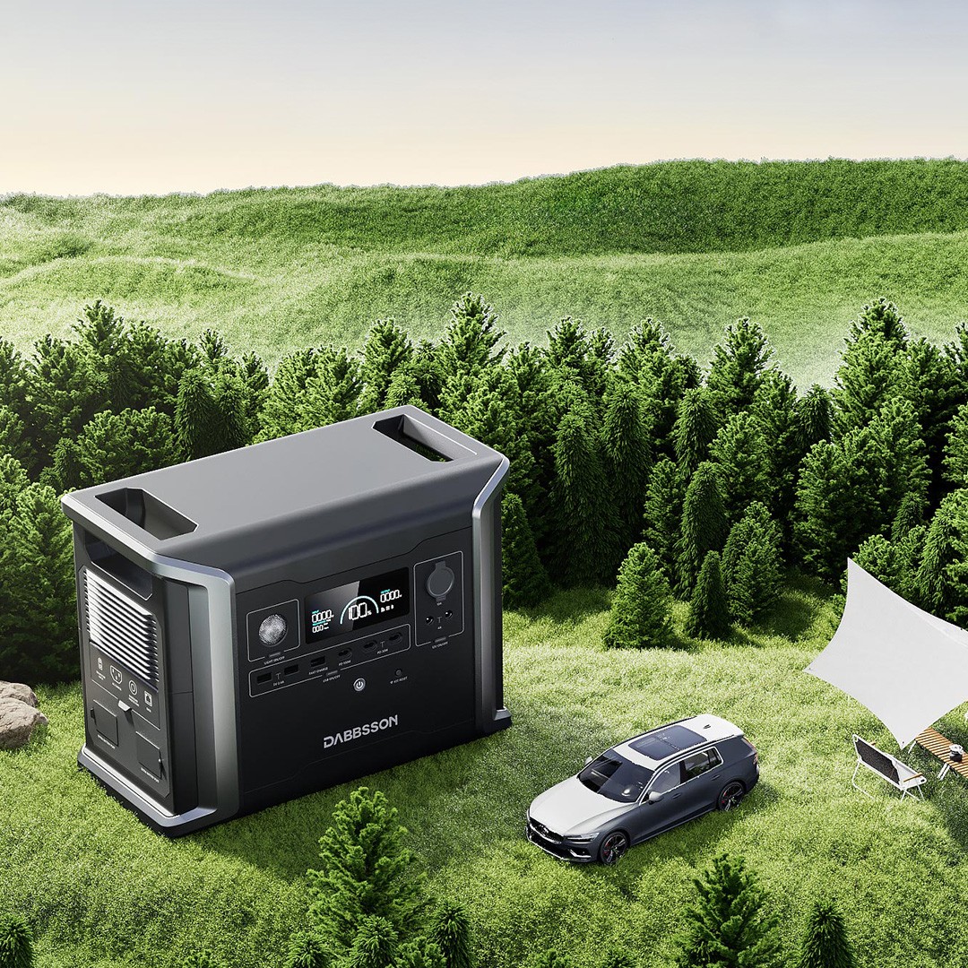 Dabbsson 1330Wh 1200W Portable Power Station LiFePO4 Battery Solar Generator