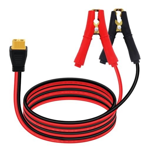 XT60 to Alligator Clip Cable 12AWG 30A XT60 Female to Alligator Clips 3 m/10 ft