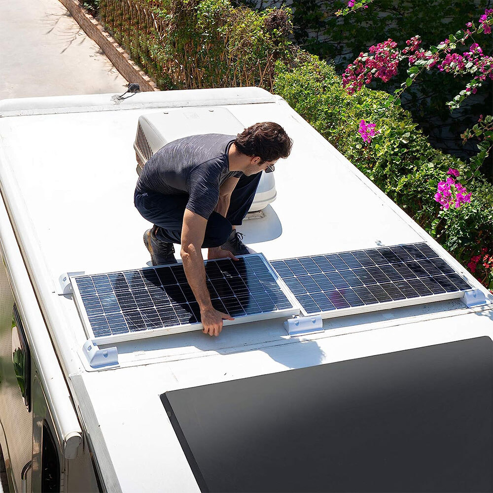 400W RV Solar Panel Kit with Mounting Brackets & 40A MPPT for Caravan Camping
