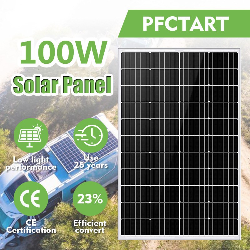 100 Watt Mono 12V Solar Panel High Efficiency Module PV Power for Boat Car RV