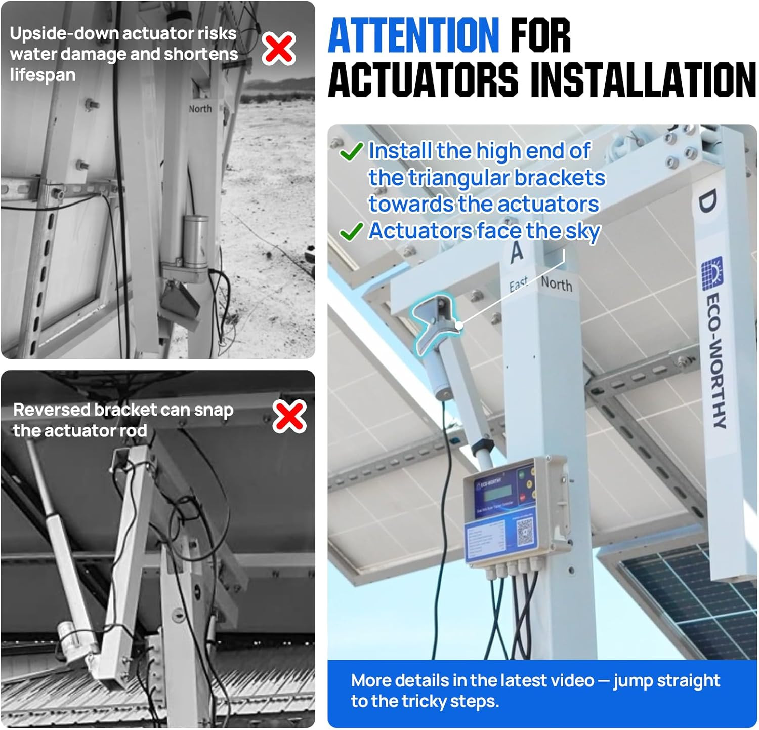 ECO-WORTHY Solar Panel Single Axis Tracking System (Increase 30% Power) with Tra
