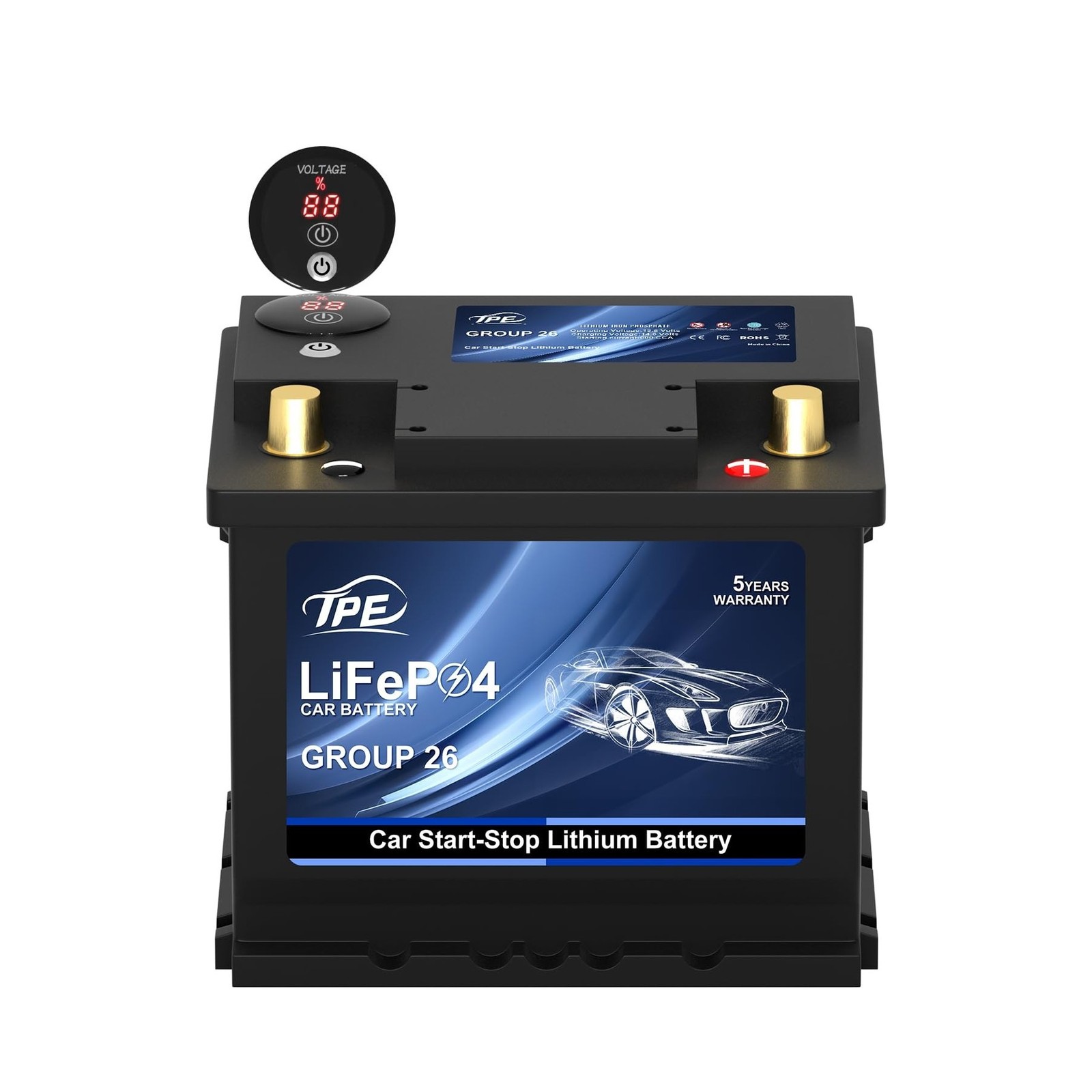 TPE Car Start Stop System BCI Group26 LiFePO4 Lithium-ion Battery 12.8V 800A …