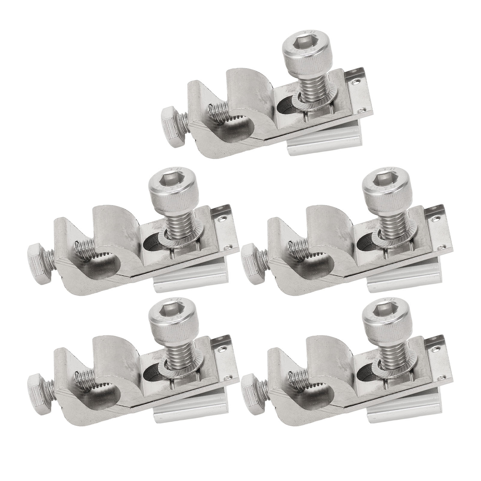 5Pcs Solar Panel Grounding Lugs Metal Clips Cable Clamps Bracket Earth Clip♡