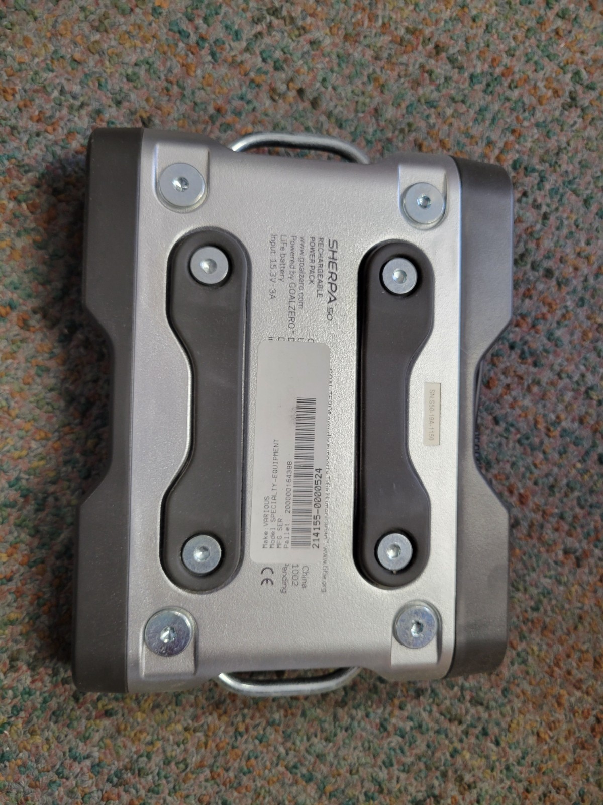 Goal Zero 11102 Sherpa 120 12-Volt Lithium-Ion Portable Battery Pack FOR PARTS!