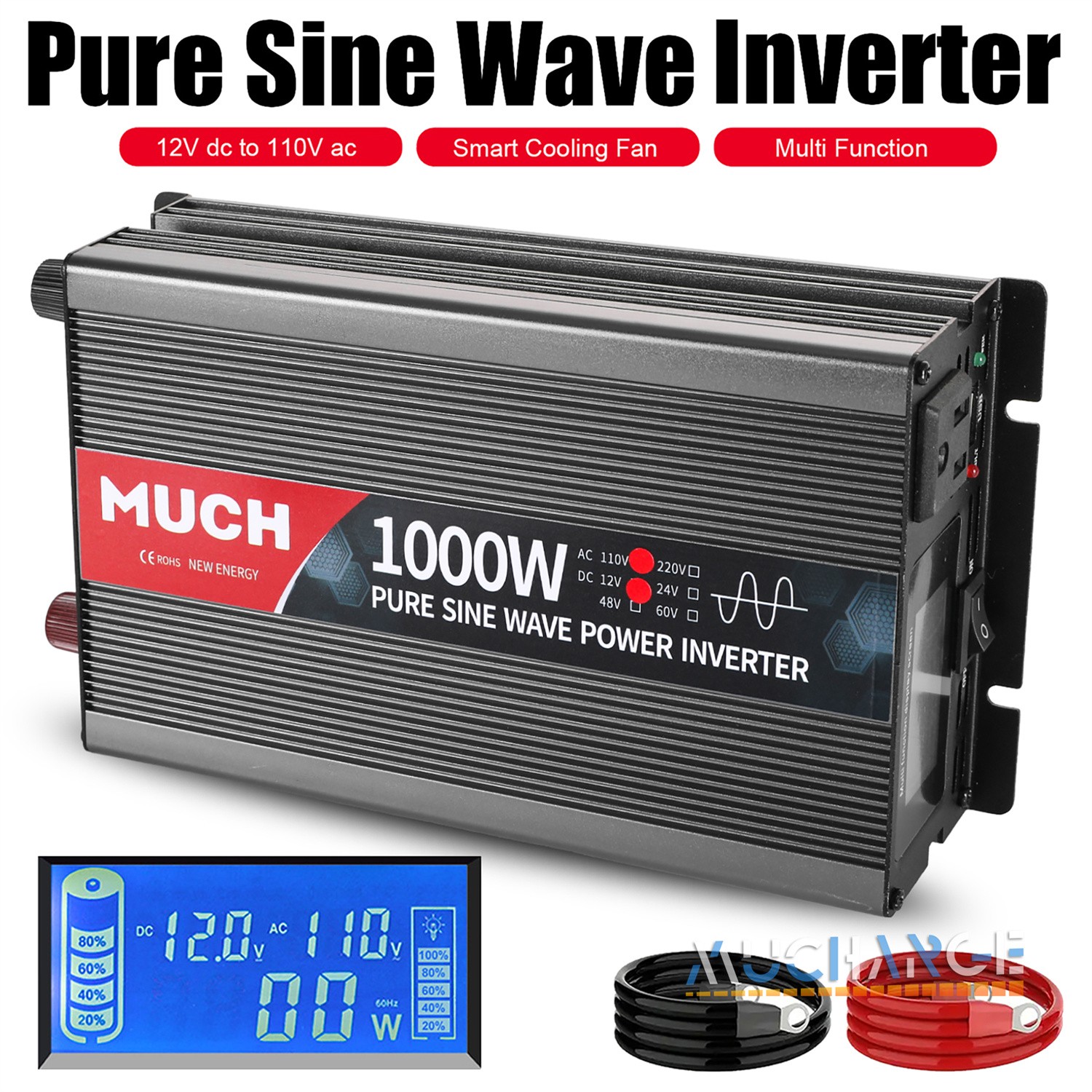200W Mono Solar Panel Flexible High Efficiency Portable + LCD Car Inverter Kits