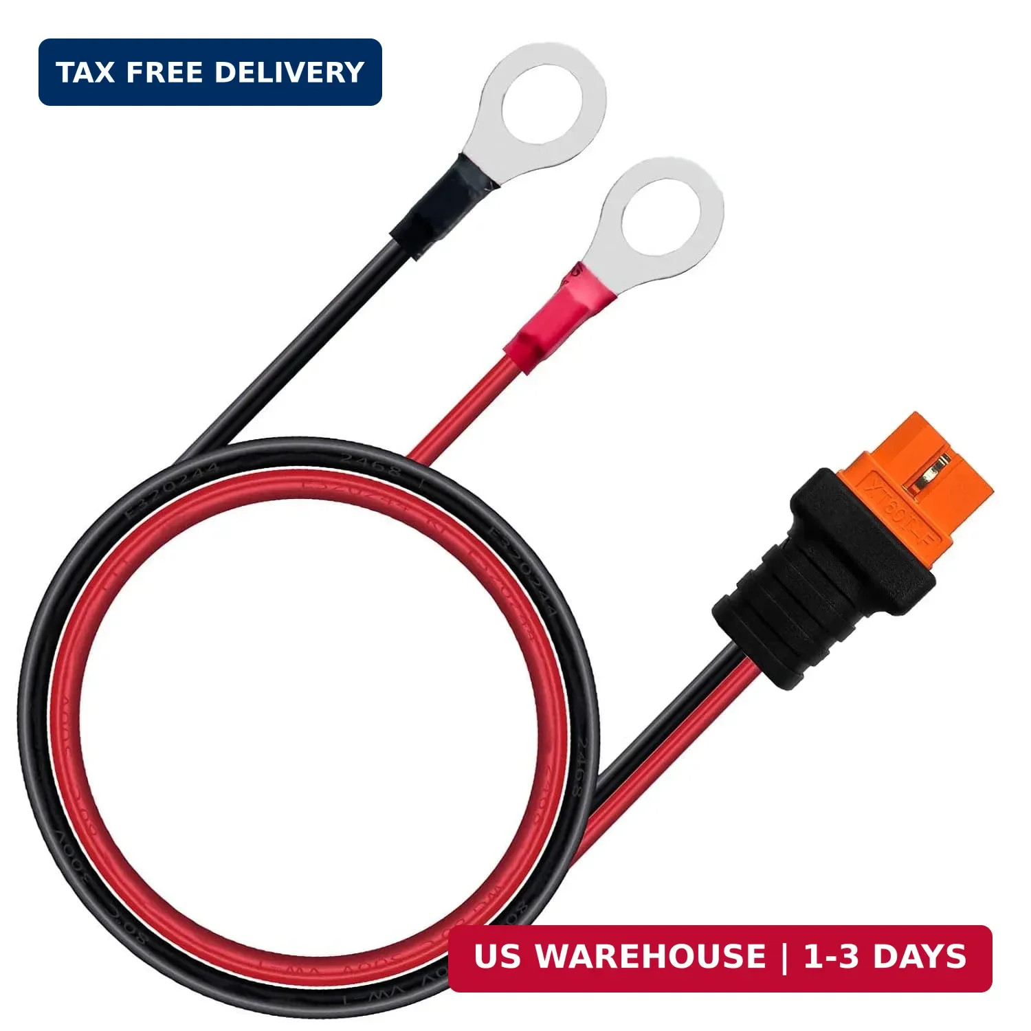 XT60i to O Ring Terminal Cable，More Than 8A，10AWG Extension Cable XT60i Female t